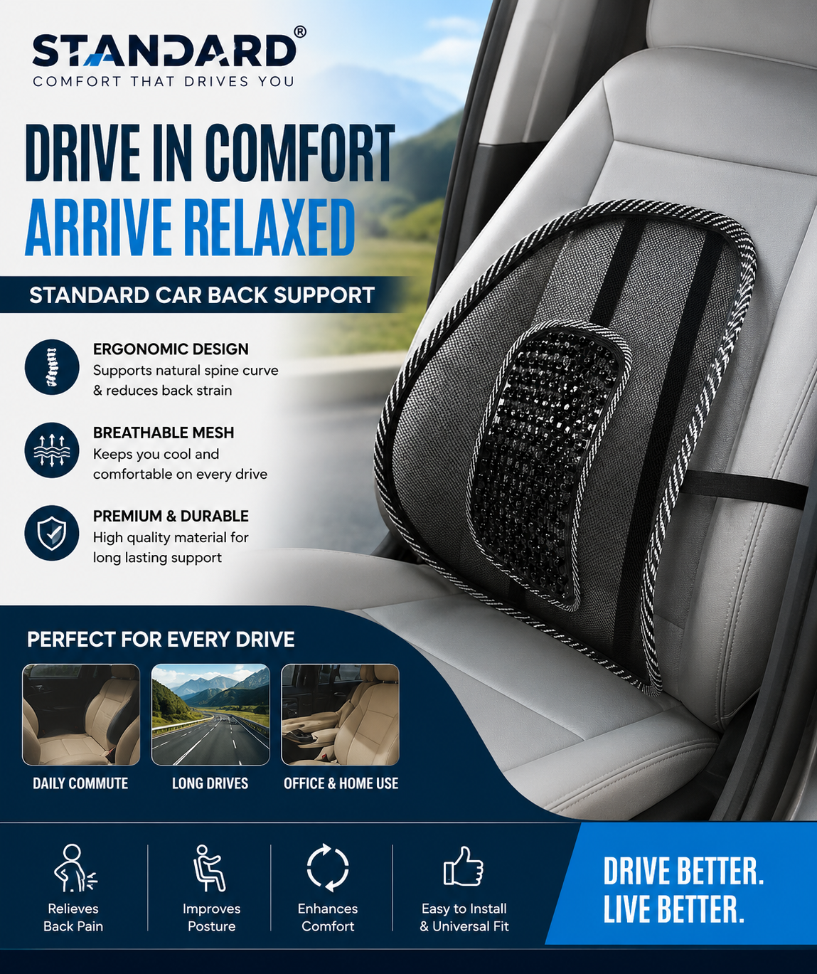 Standard Car Back Support