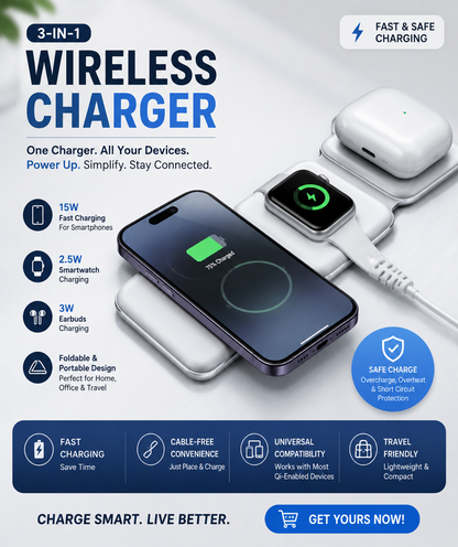 3 in 1 Wireless Charger