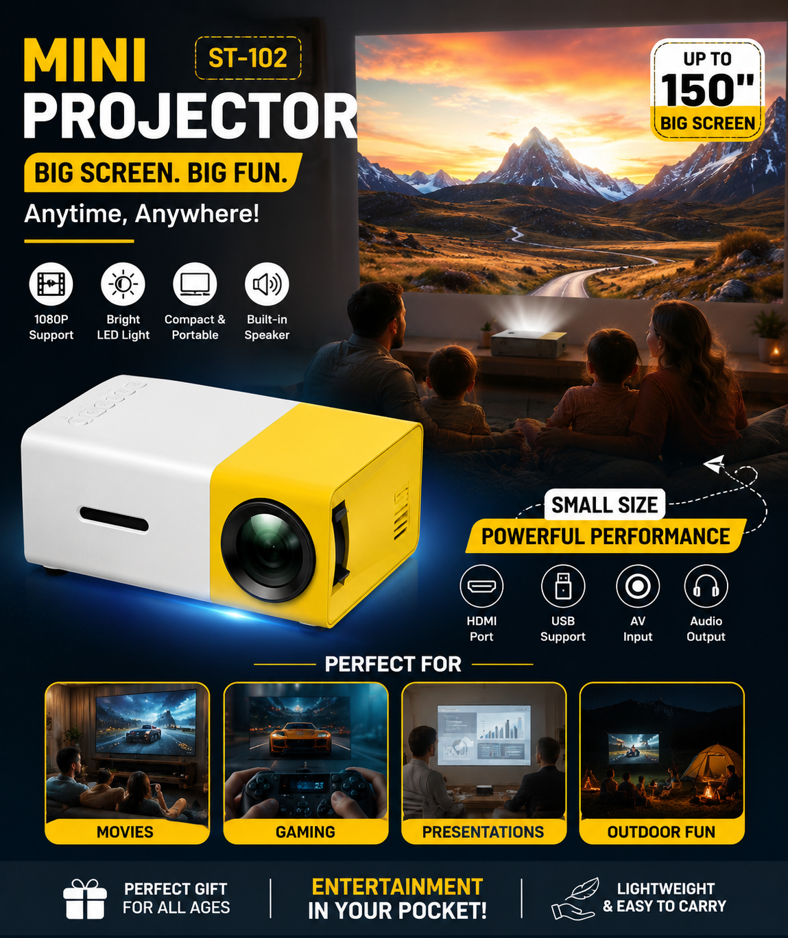 Mini Projector LED